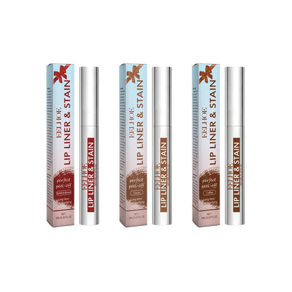 Peel-Off Lip Gloss and Lip Liner – Waterproof, Long-Lasting Tattoo Effect, Hydrating Matte Finish