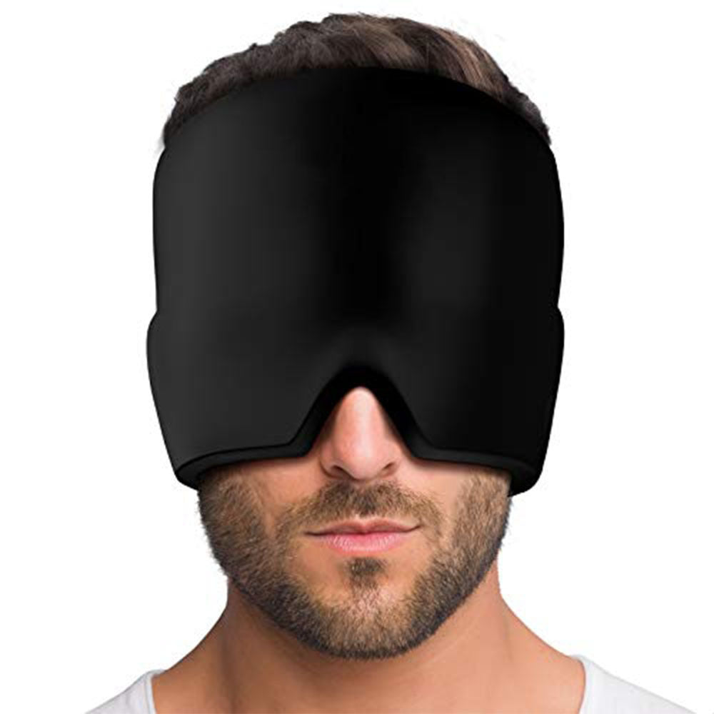 Migraine Relief Hat – Cold Therapy Head Wrap & Eye Mask for Puffy Eyes CJ