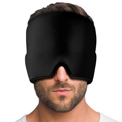 Migraine Relief Hat – Cold Therapy Head Wrap & Eye Mask for Puffy Eyes CJ