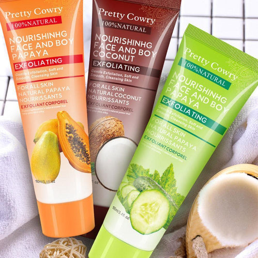 Cucumber Coconut Papaya Exfoliating Gel – Gentle Face & Body Cleansing 100ml CJ