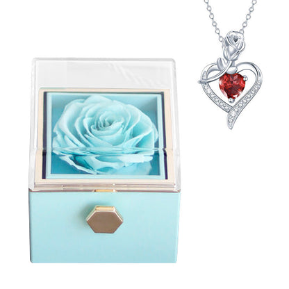 Luxury Rose Jewelry Box with Elegant Necklace – Creative Fashion Gift for Women CJ