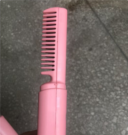Professional Wireless Hair Straightener & Curler – Fast Heating Negative Ion Styling Brush CJ