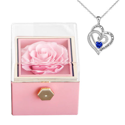 Luxury Rose Jewelry Box with Elegant Necklace – Creative Fashion Gift for Women CJ