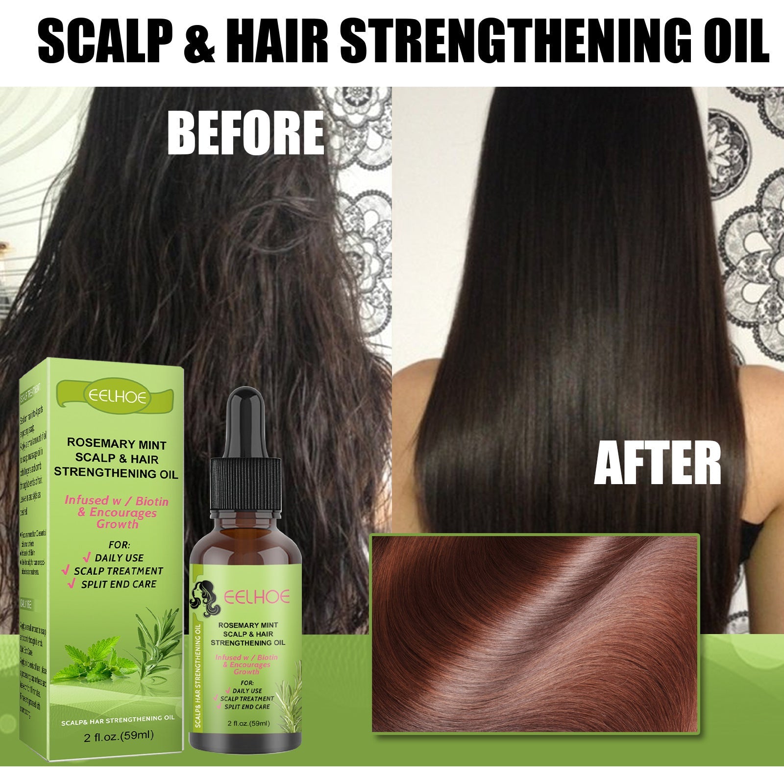 Rosemary Mint Hair Growth Fluid – Scalp Massage Treatment for Stronger, Healthier Hair CJ