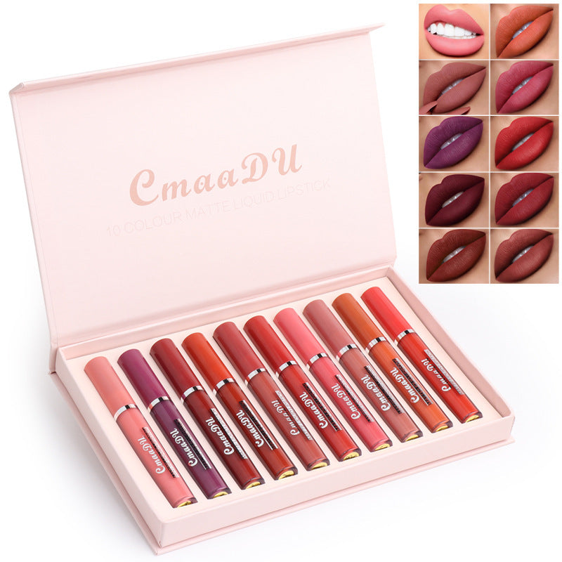 Long-Lasting Waterproof Matte Lipstick – Non-Stick Cup CJ