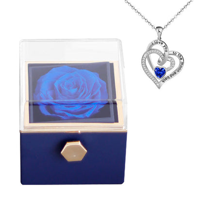 Luxury Rose Jewelry Box with Elegant Necklace – Creative Fashion Gift for Women CJ