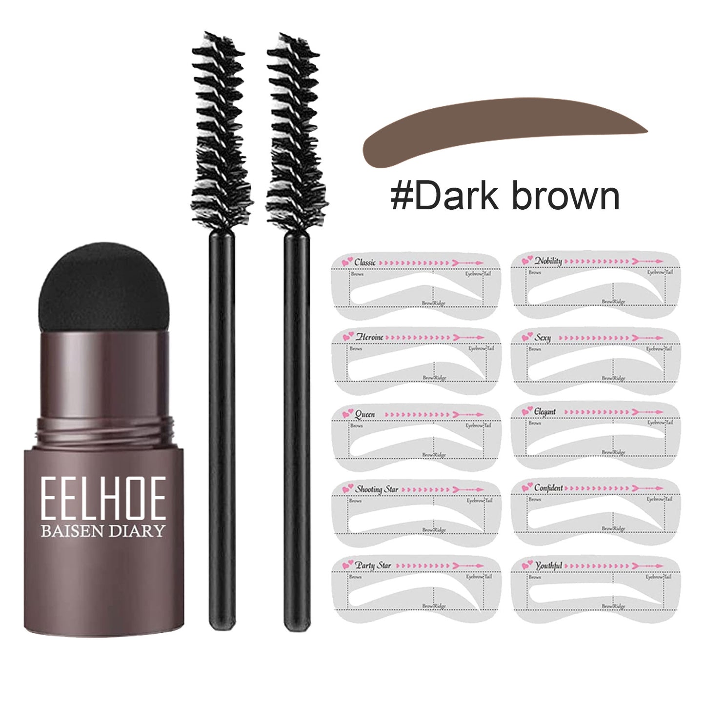 Eyebrow Mold Powder Set – Shaping Stencils and Powder for Perfect Brows