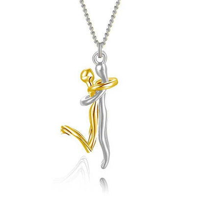 18K Love Hug Necklace – Couple Anniversary & Valentine’s Day Gift CJ