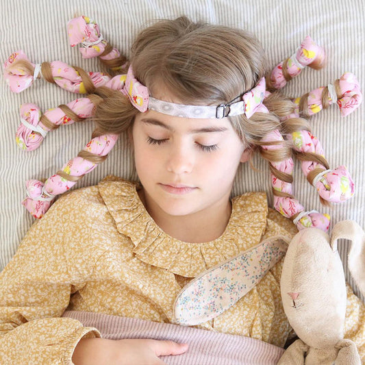 Silk Ribbon Hair Curlers – DIY Heatless Curling Rod Headband for Women