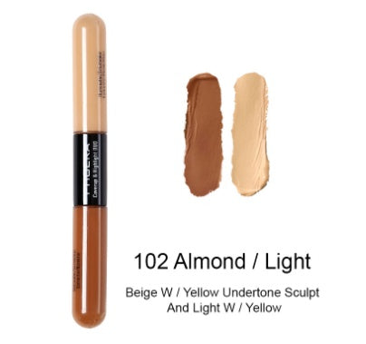 Double-Head Liquid Concealer – Natural Color Brightening for All Skin Types CJ