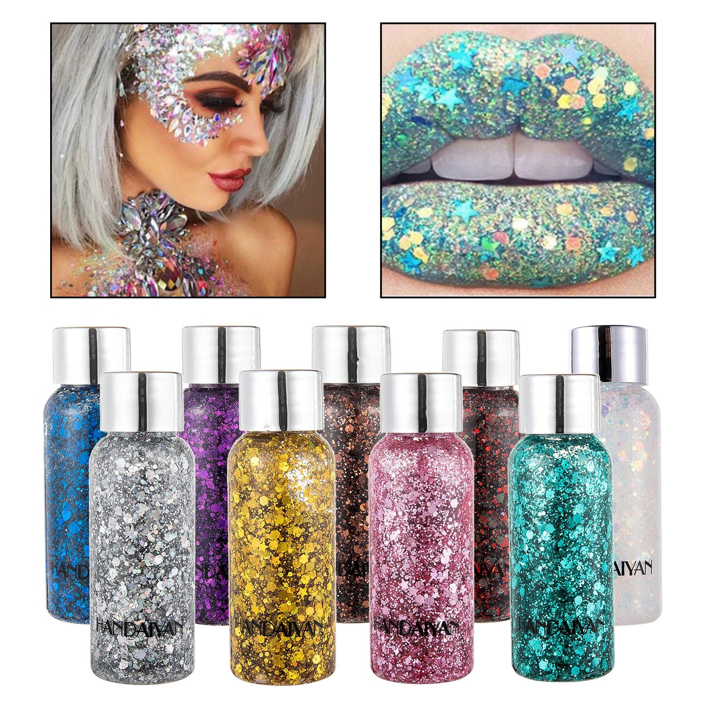 Multi-Purpose Glitter Gel – Eye, Nail, Hair, Body & Face Decoration