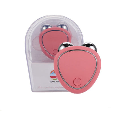 Portable Facial Microcurrent Beauty Instrument – Double Roller Massager for Lifting & Reducing Edema CJ