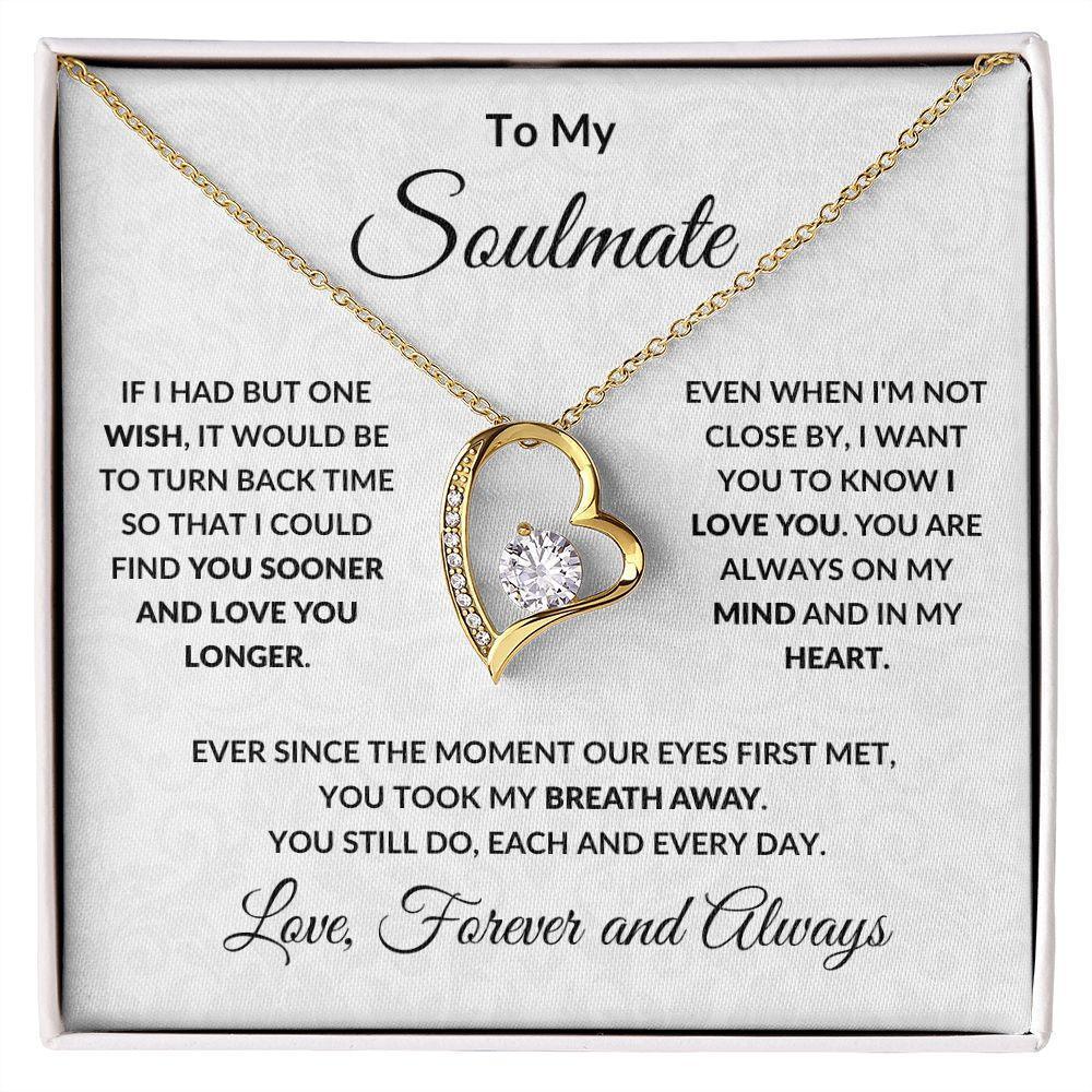 Soulmate Forever Love Necklace – Stainless Steel Romantic Gift for Women CJ