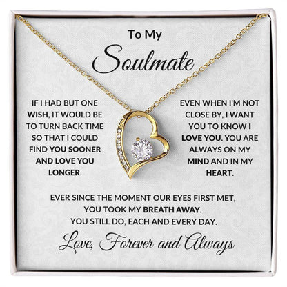 Soulmate Forever Love Necklace – Stainless Steel Romantic Gift for Women CJ