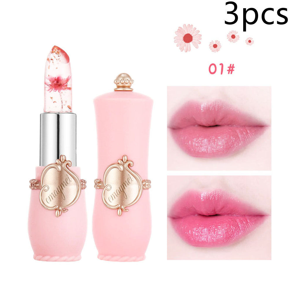 Maymei Color Changing Lip Balm – Moisturizing Lipstick with Dried Flower Inside
