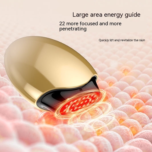 Portable Mini Collagen Facial Device – Electric Vibrating Heating with 3 Gears & Color Light, Nobility Gold