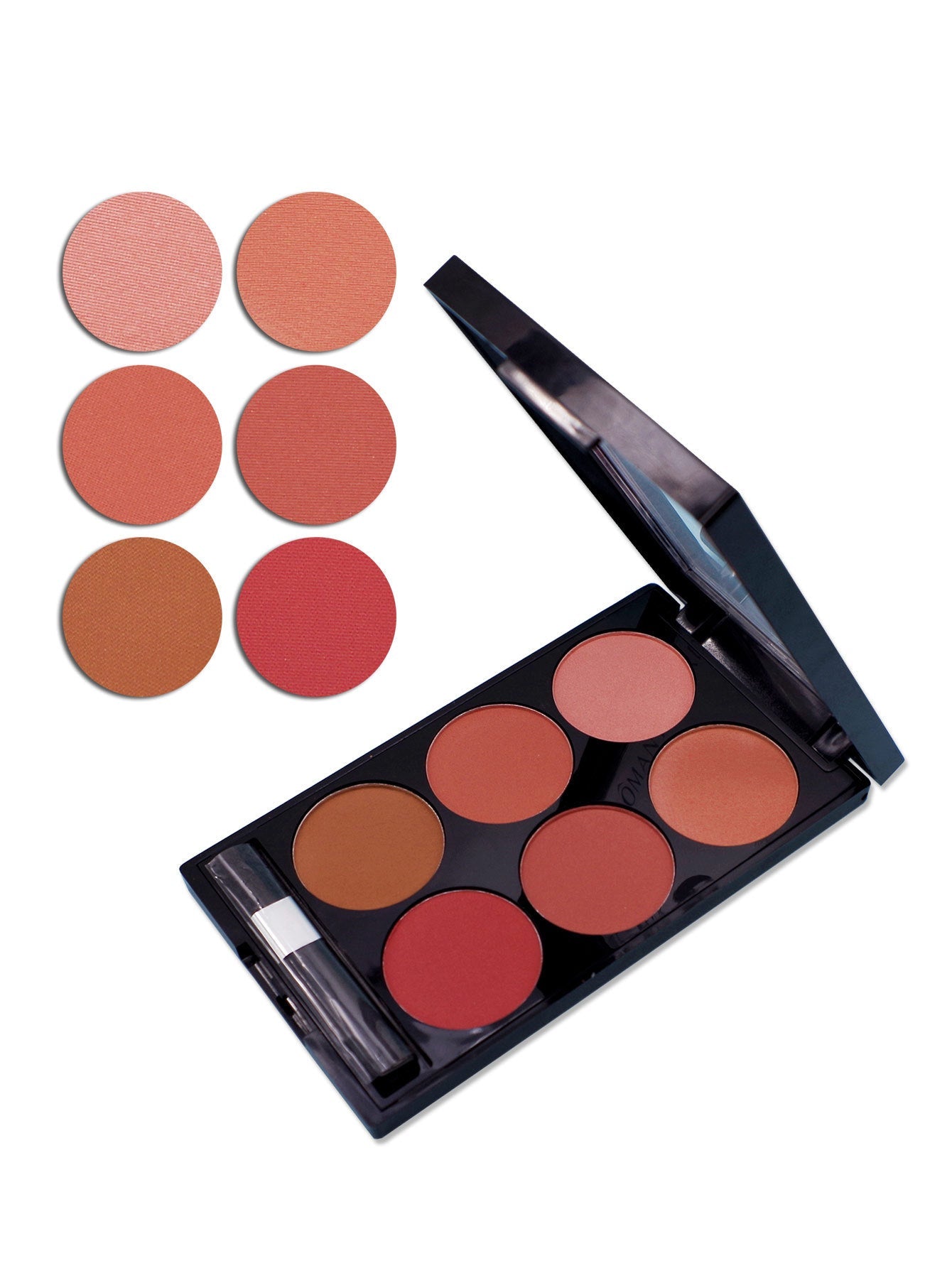 Multi-Color Six-Shade Blush Palette – Professional Face Contour and Cheek Color CJ