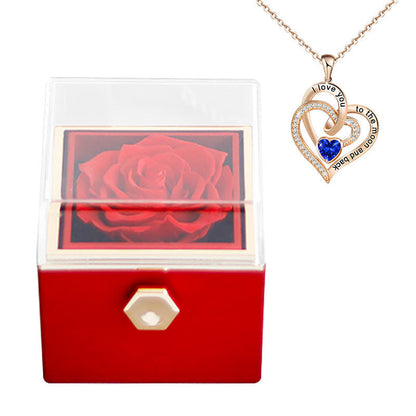 Luxury Rose Jewelry Box with Elegant Necklace – Creative Fashion Gift for Women CJ