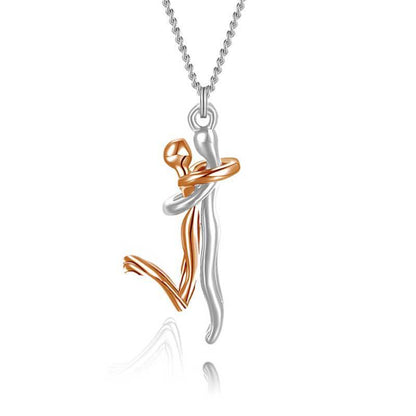 18K Love Hug Necklace – Couple Anniversary & Valentine’s Day Gift CJ