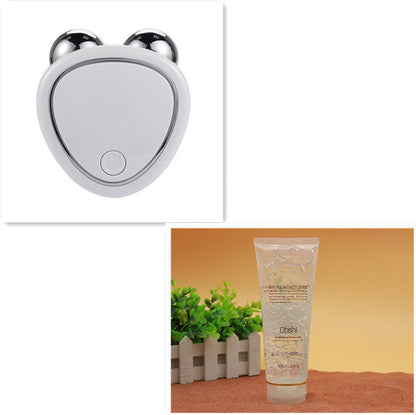 Portable Facial Microcurrent Beauty Instrument – Double Roller Massager for Lifting & Reducing Edema CJ
