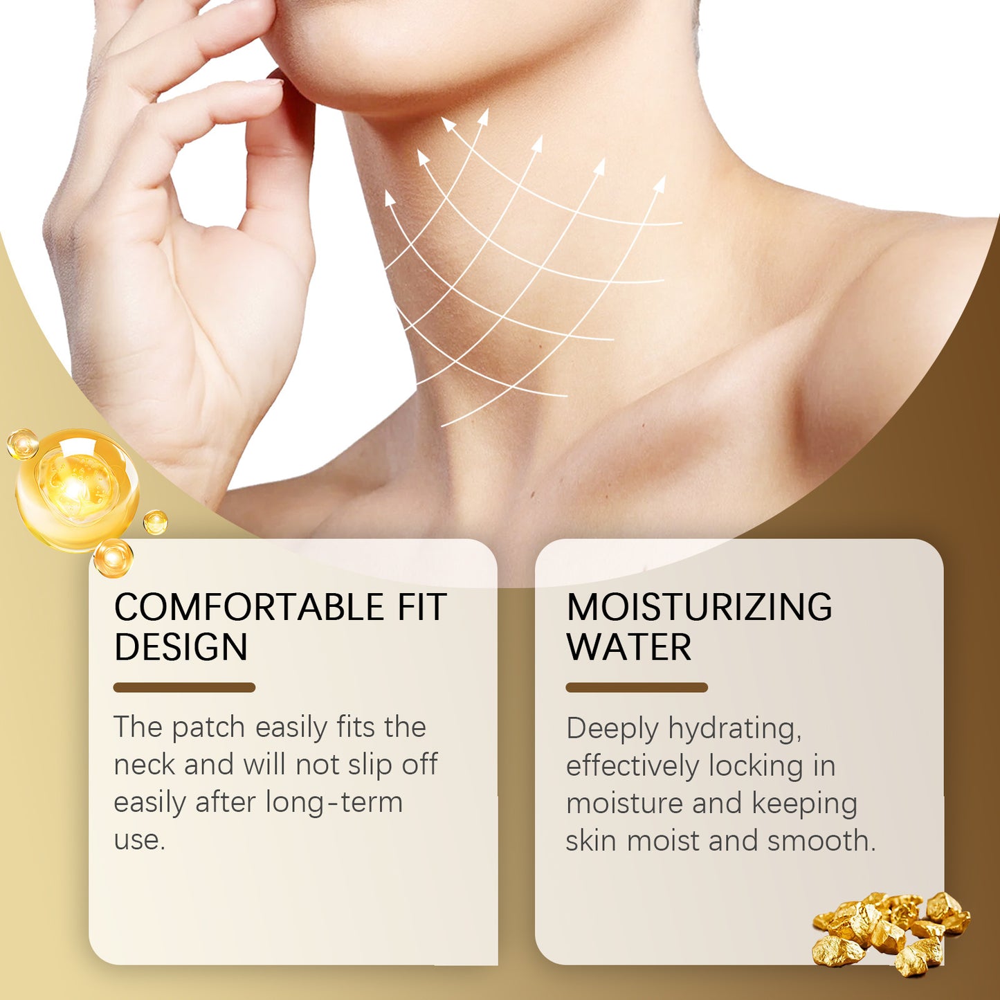 24K Gold Collagen Neck Patch – Firming & Hydrating Treatment
