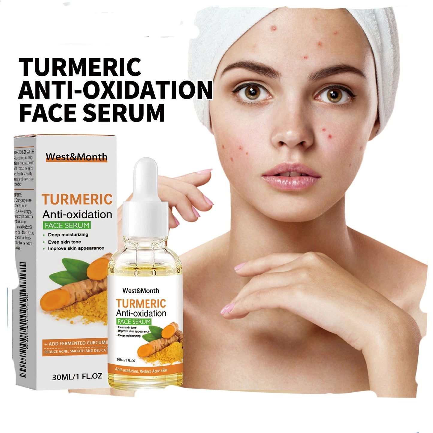 Turmeric Facial Oil – Dilutes Smallpox Scars, Refreshing & Oil Control