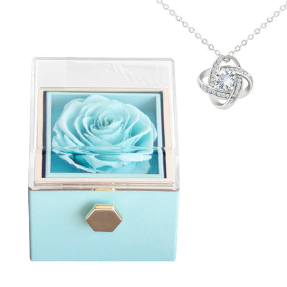 Luxury Rose Jewelry Box with Elegant Necklace – Creative Fashion Gift for Women CJ