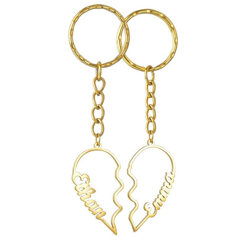 Customizable DIY English Letter Stainless Steel Keychain – Personalizable Gift