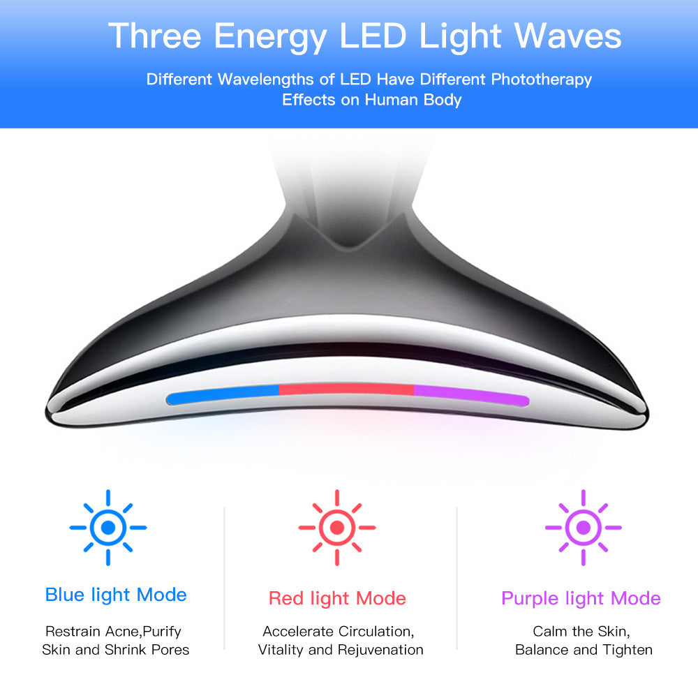 EMS Microcurrent Beauty Device – LED Photon Therapy for Face Lifting & Double Chin Reduction CJ