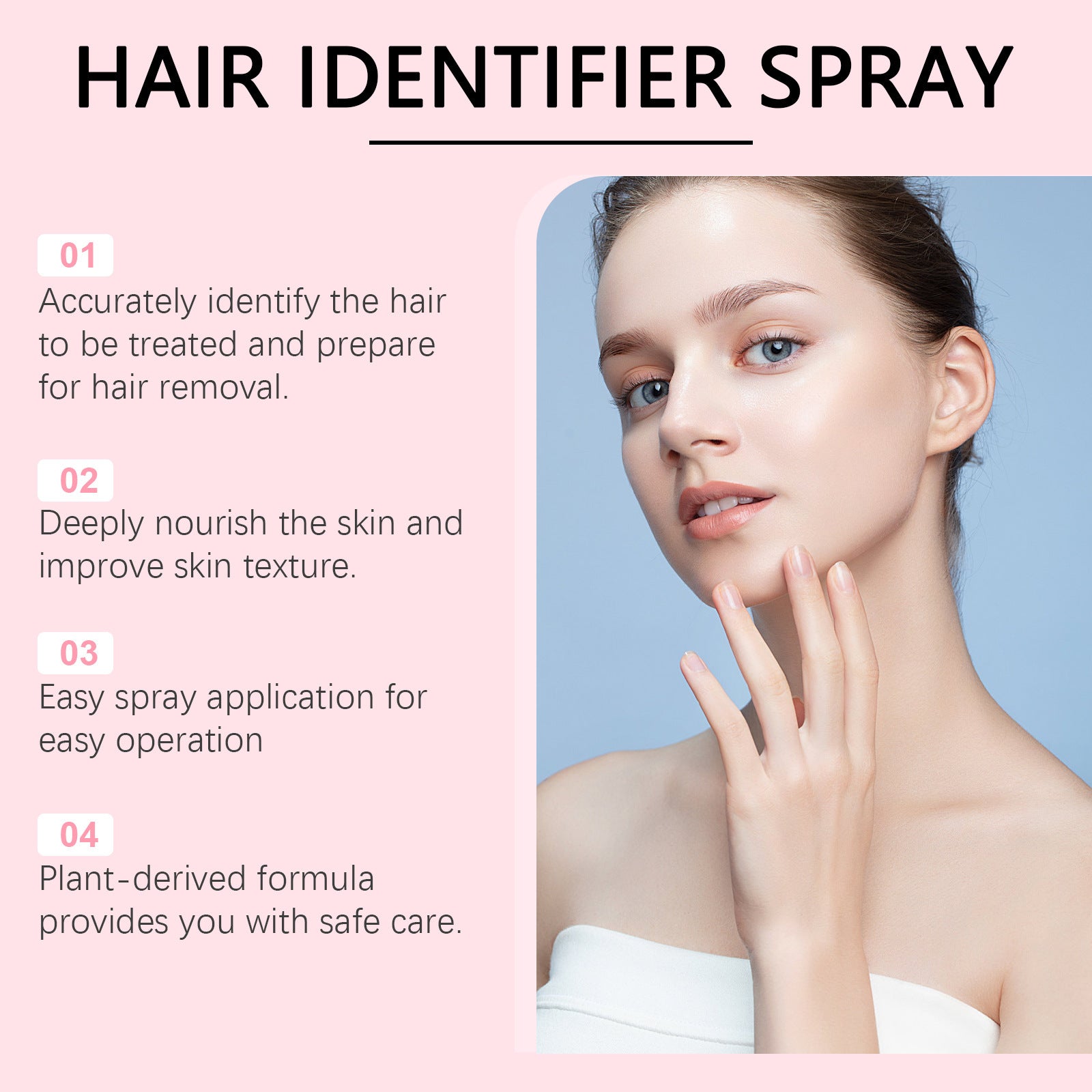 Hair Identifier Spray Set – Moisturizing Dermaplaner Spray for Face Shaving CJ