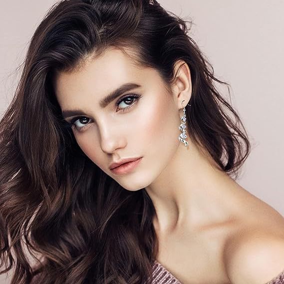 Fashion Spiral Ribbon Multi-Drop Teardrop Earrings – Elegant Statement Jewelry CJ