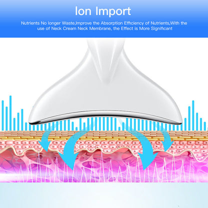 EMS Microcurrent Neck Face Beauty Device With 3 Colors LED Photon Therapy Skin Tighten Reduce Double Chin Face Lifting Devices CJ