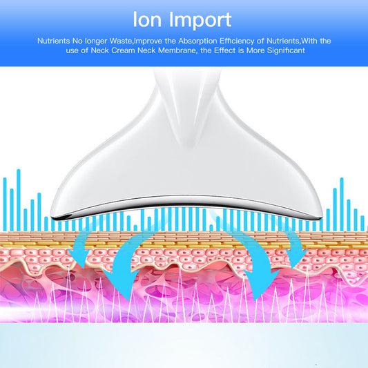 EMS Microcurrent Neck Face Beauty Device With 3 Colors LED Photon Therapy Skin Tighten Reduce Double Chin Face Lifting Devices CJ
