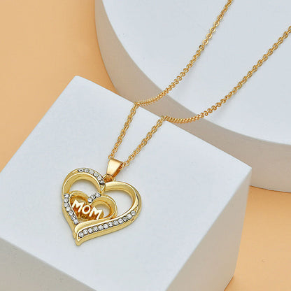 Mother’s Day Heart-Shaped Diamond Letter Necklace – Fine Jewelry for Women CJ
