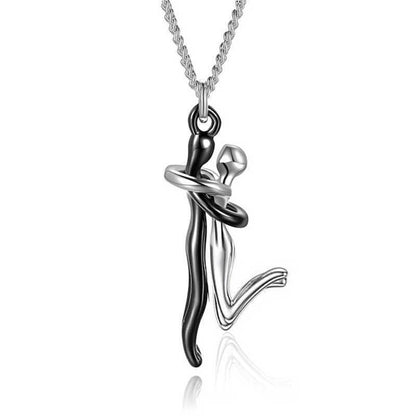 18K Love Hug Necklace – Couple Anniversary & Valentine’s Day Gift CJ