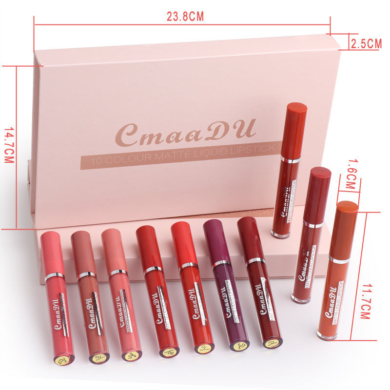 Long-Lasting Waterproof Matte Lipstick – Non-Stick Cup CJ