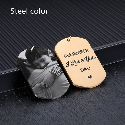 Customizable Personality Trend Stainless Steel Keychain – Personalizable Gift