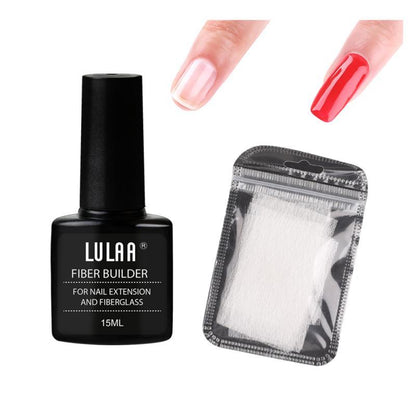 Nail Extension Fiber Set – Gel Repair Liquid with Paper-Free Support Sheets for Easy Nail Extensions