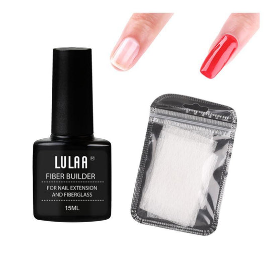 Nail Extension Fiber Set – Gel Repair Liquid with Paper-Free Support Sheets for Easy Nail Extensions
