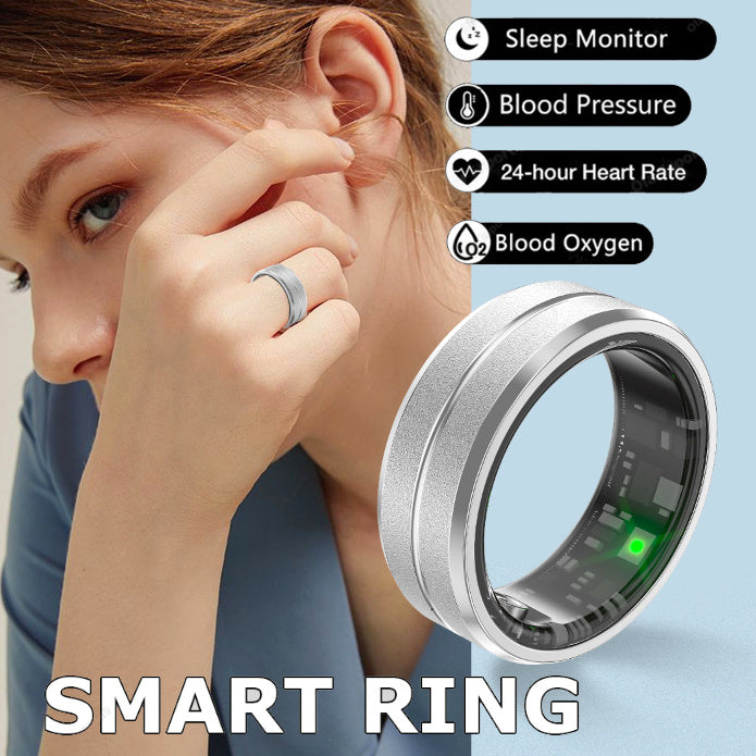 Smart Ring – Heart Rate & Blood Oxygen Monitor, Multi-Sport Modes, IP68 Waterproof for Android & iOS CJ