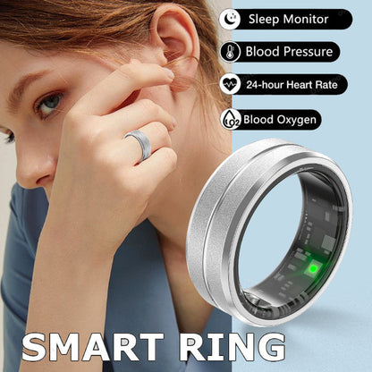 Smart Ring – Heart Rate & Blood Oxygen Monitor, Multi-Sport Modes, IP68 Waterproof for Android & iOS CJ