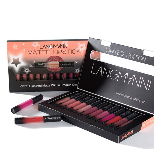 Matte Lipstick Set – Waterproof Long-Lasting Velvet Finish CJ