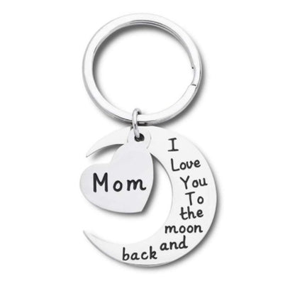 Customizable Stainless Steel Love Moon Keychain – Personalizable Creative Small Gift