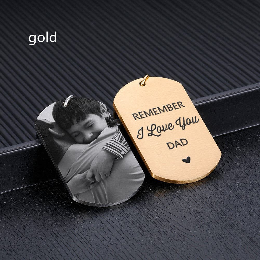 Customizable Personality Trend Stainless Steel Keychain – Personalizable Gift